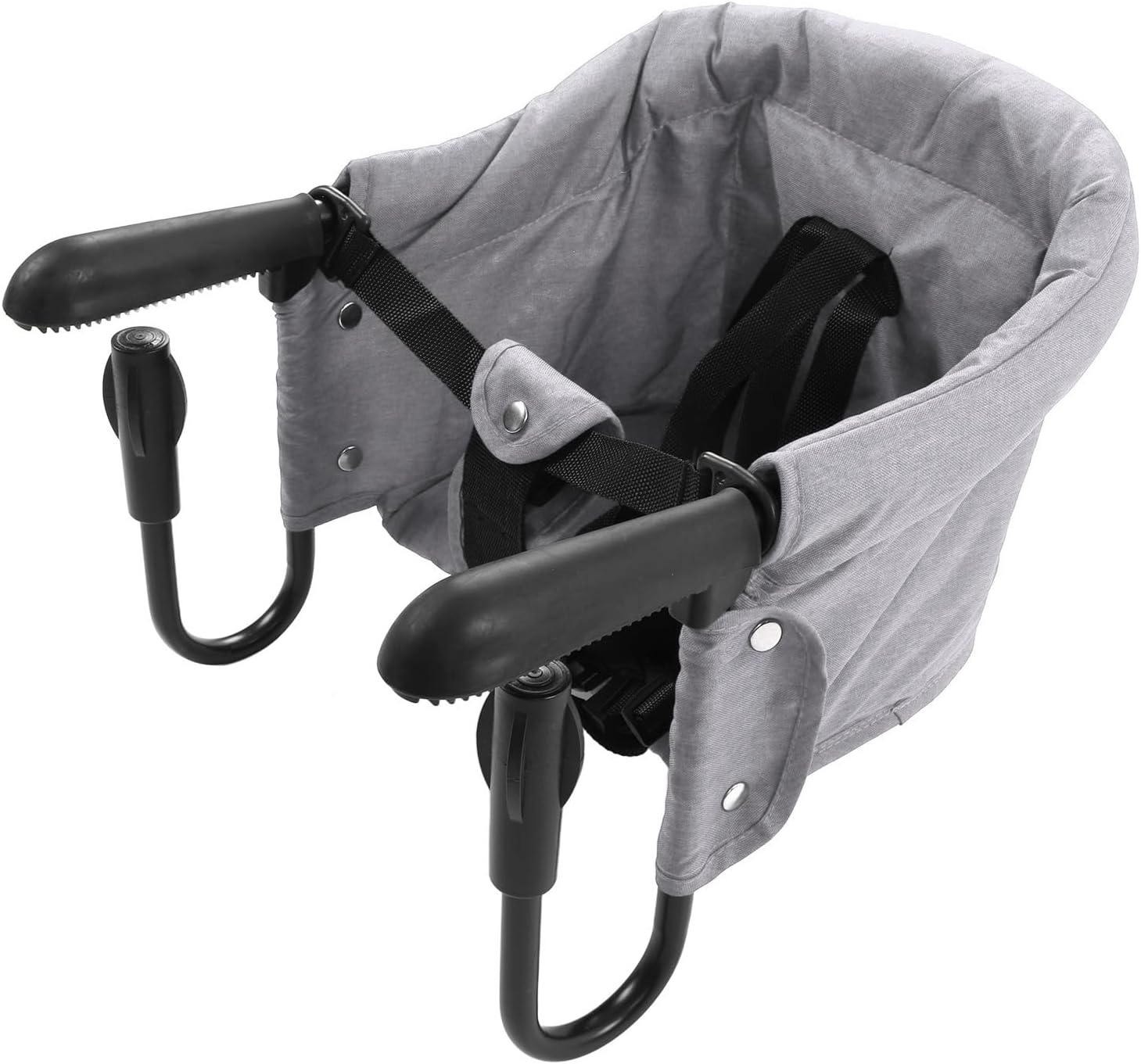 Fast Table Chair, Foldable Portable High Load Clip On High Chair, Home Hook On High Chair, Travel Feeding Seat for Baby, Toddlers, Hook On Chair for 0.8 to 3.3in Table (Grey)