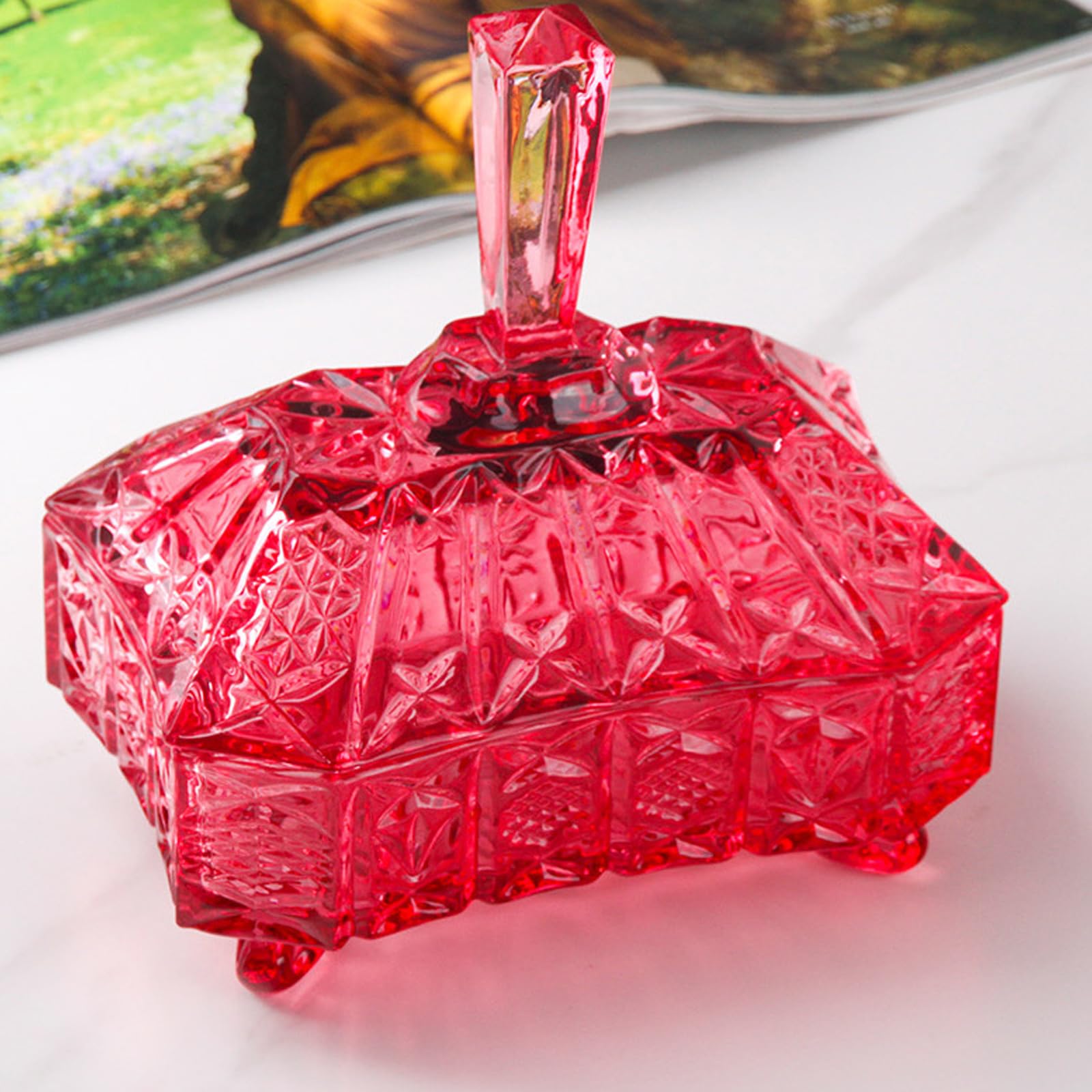 Dispensador de Caramelos en Tarro de Cocina Transparente Elegante para exhibir Dulces, nueces y artículos Decorativos en hogares Modernos, Tarro de Caramelos de