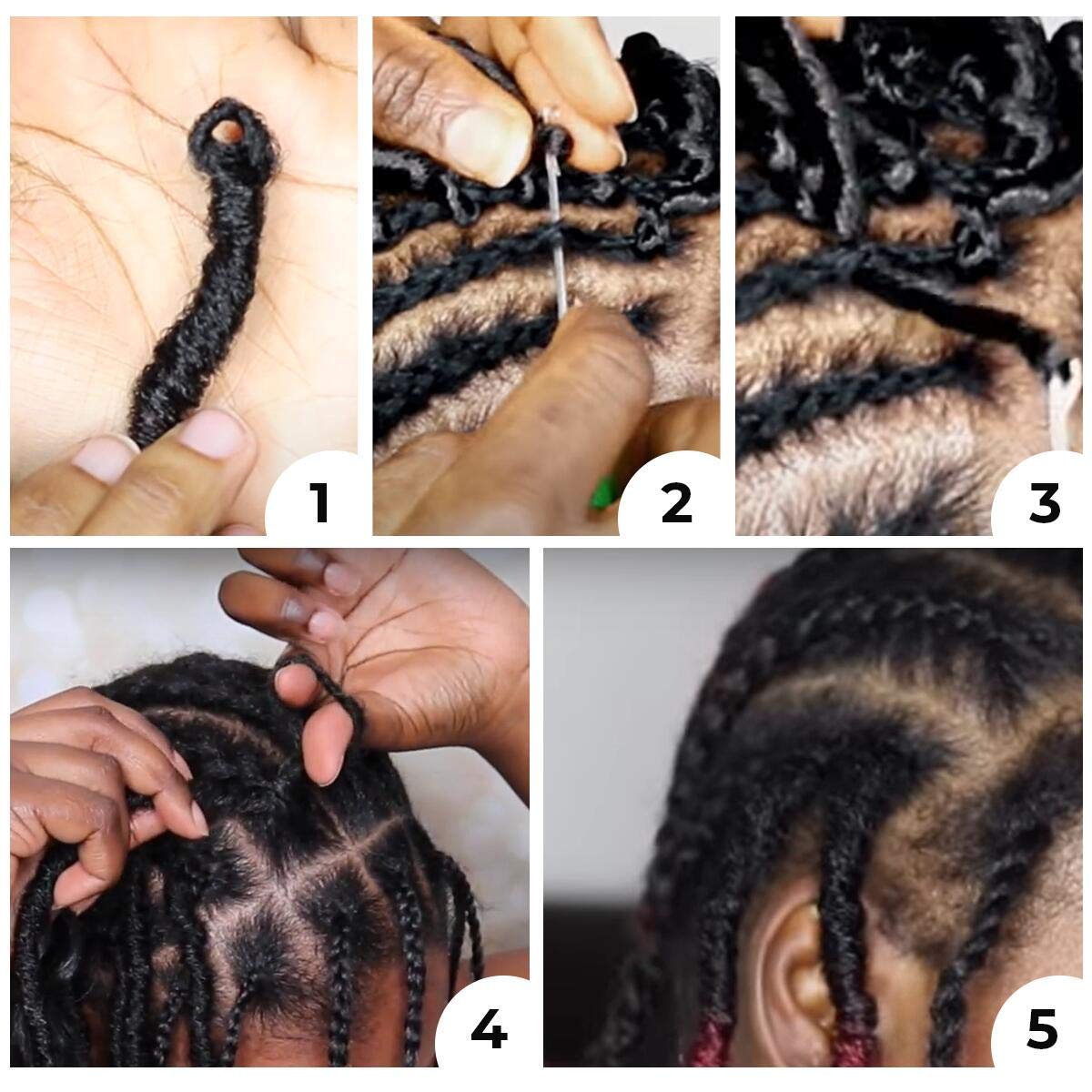 8 paquetes de cabello de ganchillo pretrenzado de 6 pulgadas, para mujeres y niños negros, azul degradado, extensión de pelo suave y ligera (6 pulgadas, 8 paquetes, T1B/azul)