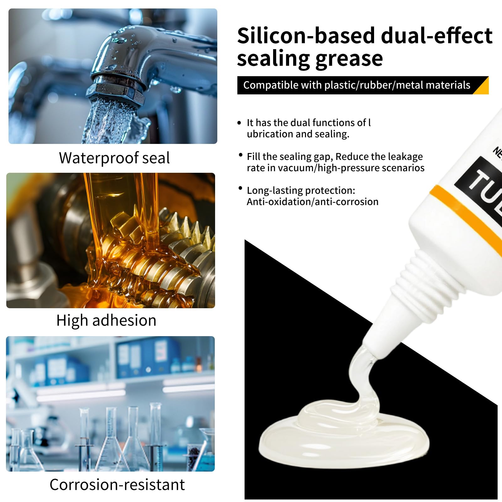 Grasa de Silicona Lubricante para Cafeteras Automáticas Multiusos 3 Unidades con Cepillo