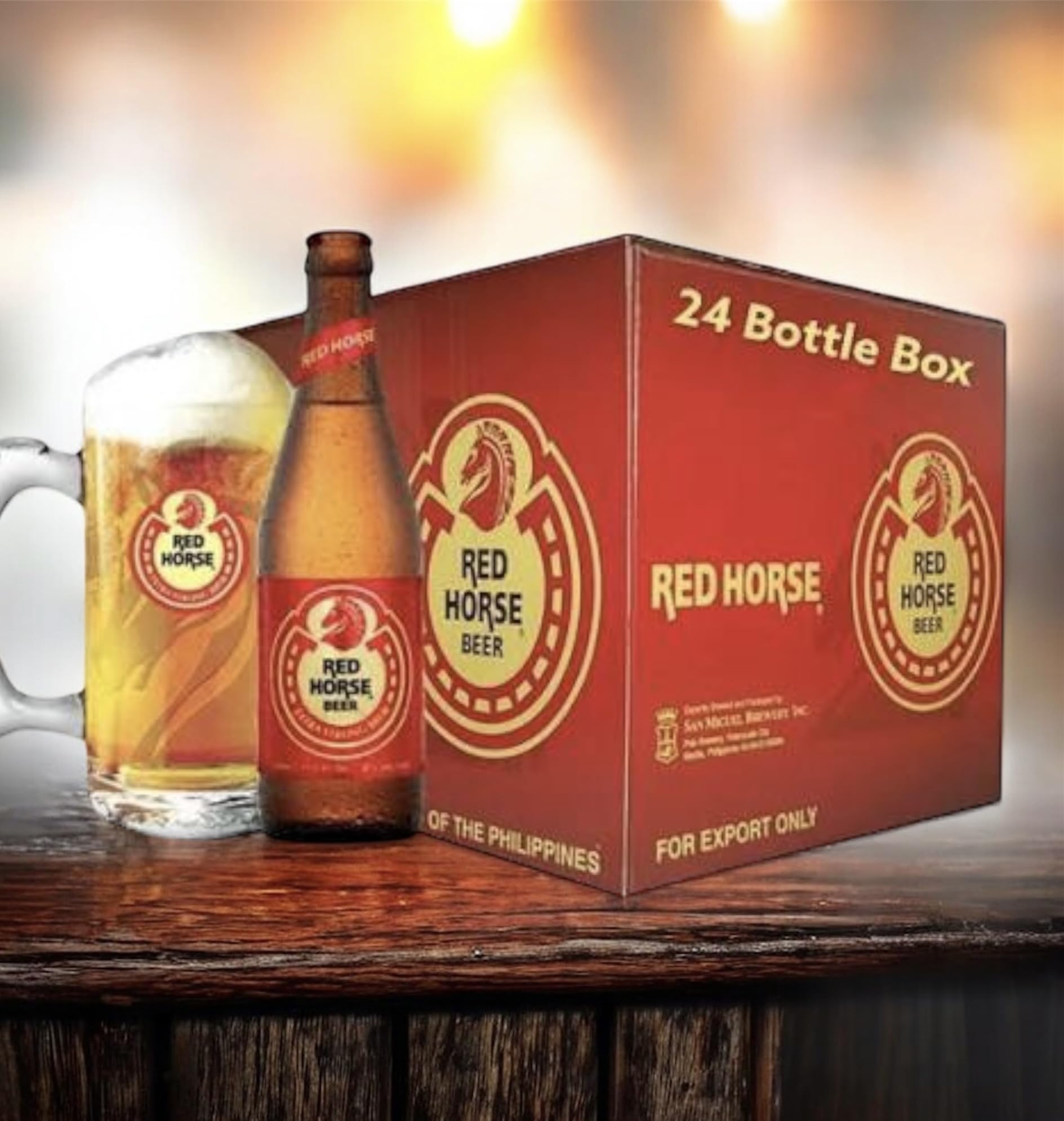 24 Flaschen Red Horse aus den Philippinen mit 8% Alc Starkbier. Wir führen auch Pakete zu 6 und 12 Flaschen. (24)