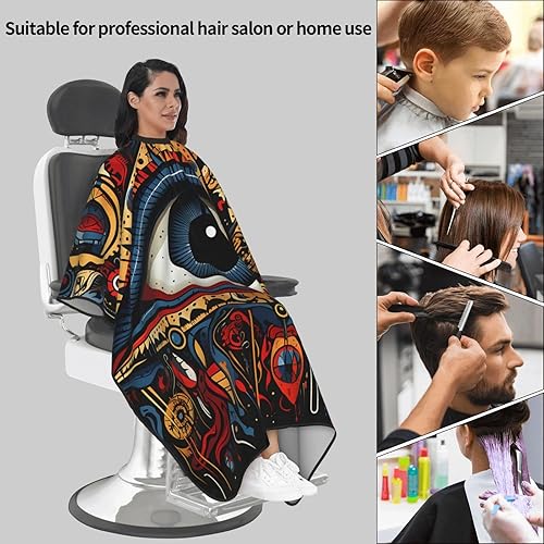 Miniatura 6 de Evil eyes magic talisman red Barber Cape for Men Professional Hairdressing Cutting Salon Cape Hair Styling Cape