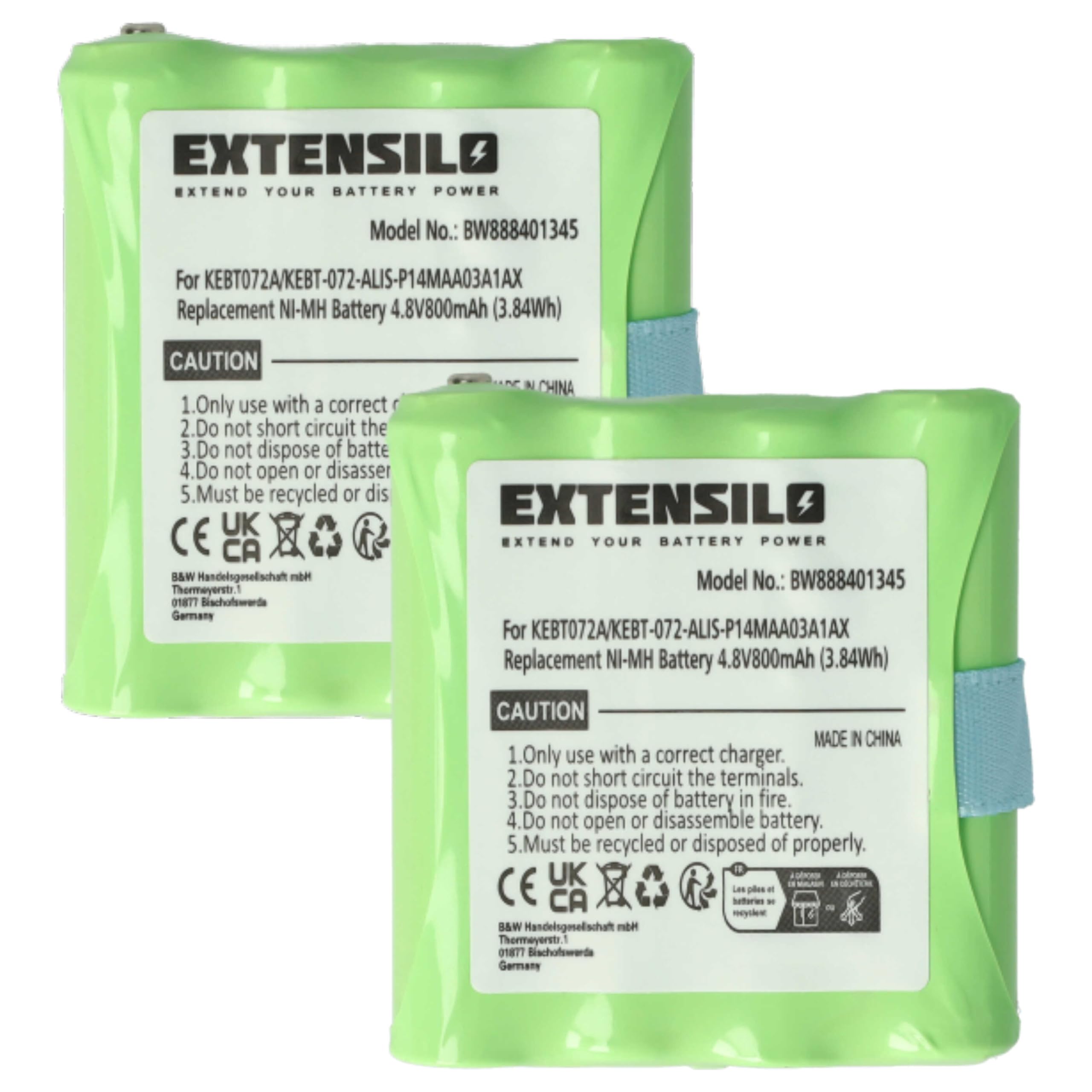 Lot De 2 Batteries Ni-MH 4,8V 800mAh Pour Radios Motorola T4 à T80 - Compatible BP-38, BT-1013 & Autres Modèles