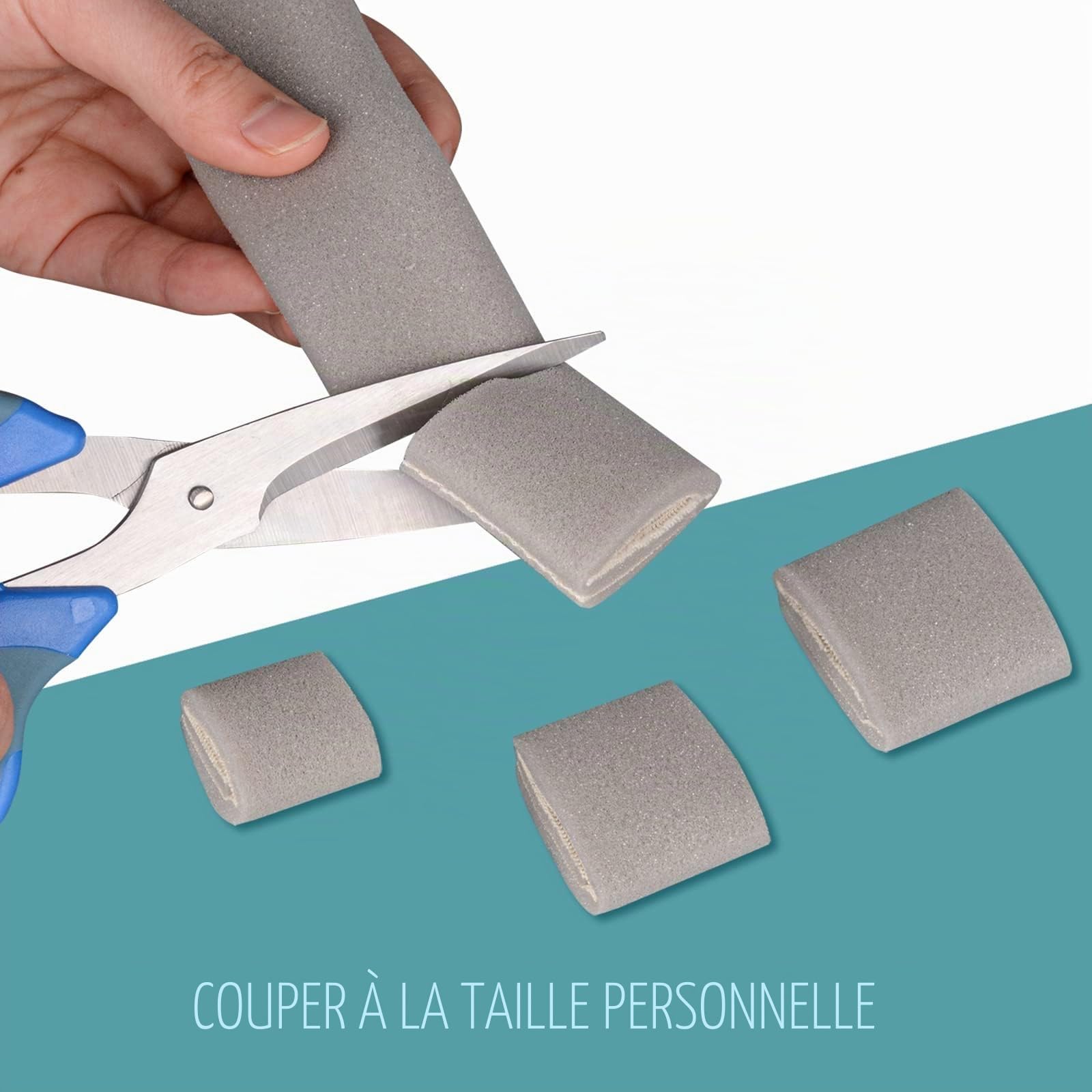 Ultrassist Protege Orteil, Rouleau de Protection d'orteils en éponge Grise Protection Orteil pour Ampoules, Oignons, Cors, Callosités