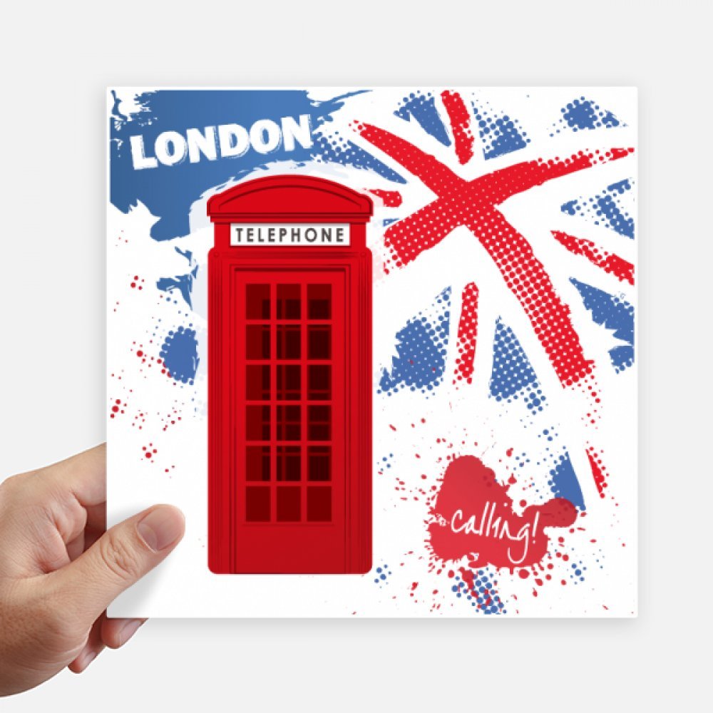 Sticker Londres cabine téléphonique rouge pour retrouver votre valise sur le tapis