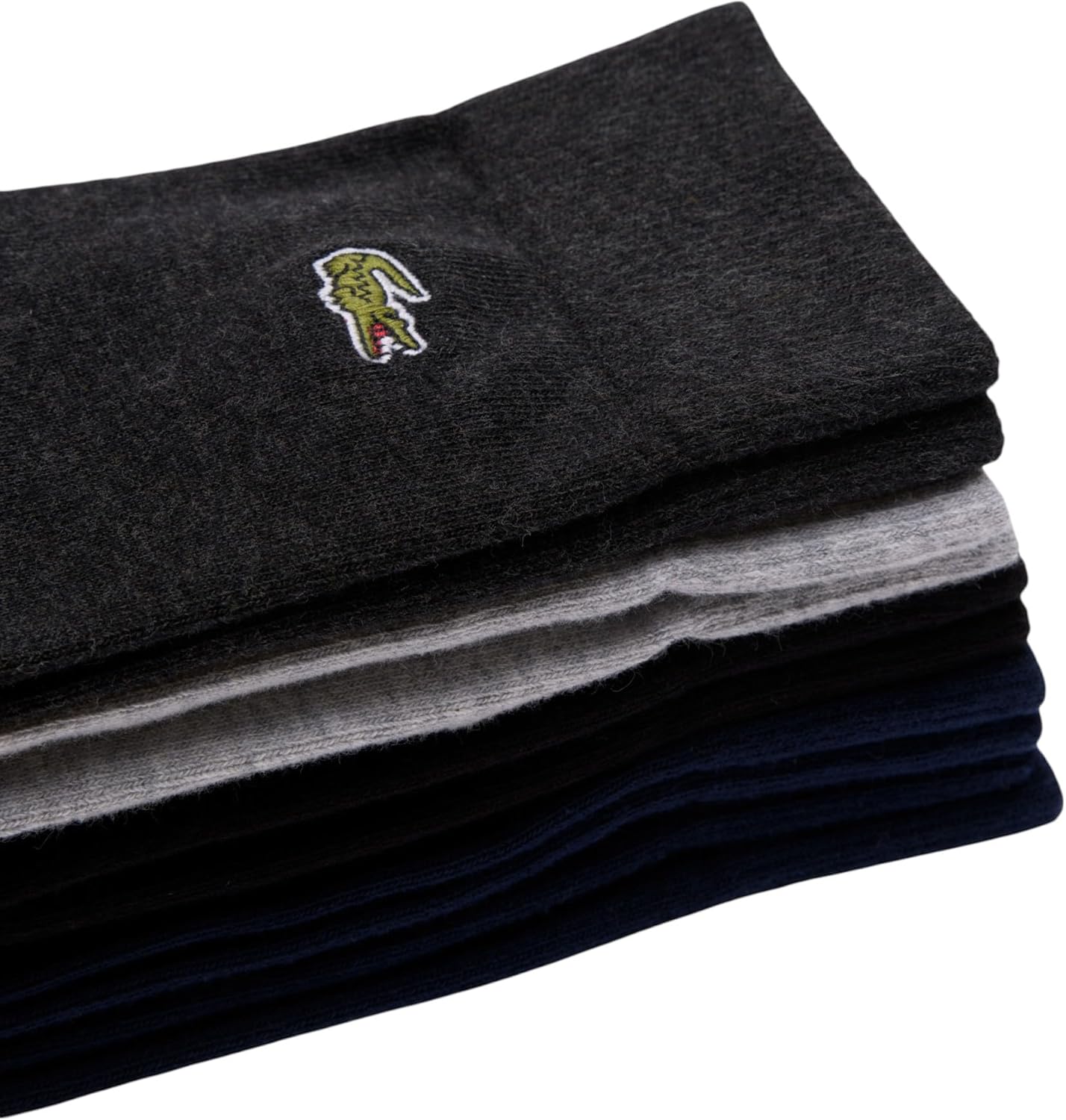 Lacoste Men's Solid Croc Socks (5-Pack)