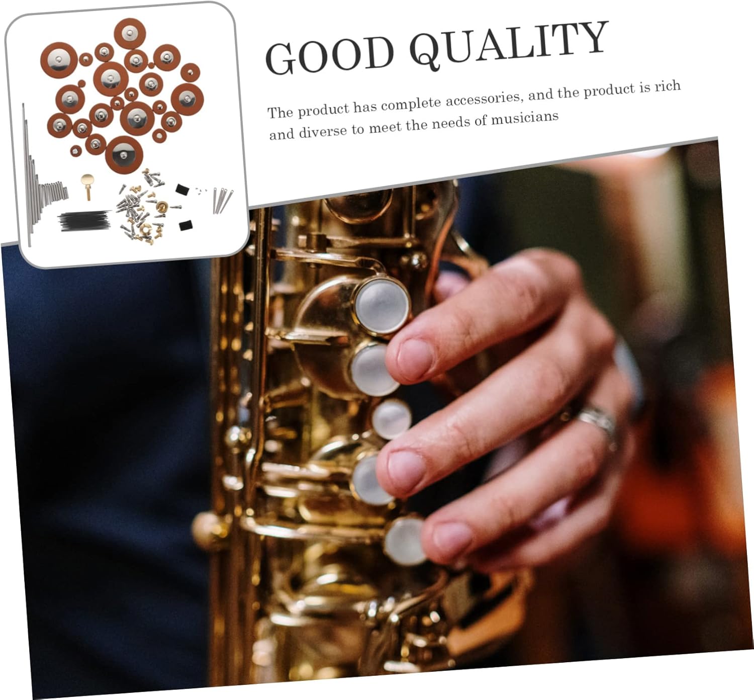 アルト ス修理キット 楽器用 サウンドホールパッド ネジ アルト/テナー ス用 0 703 セット