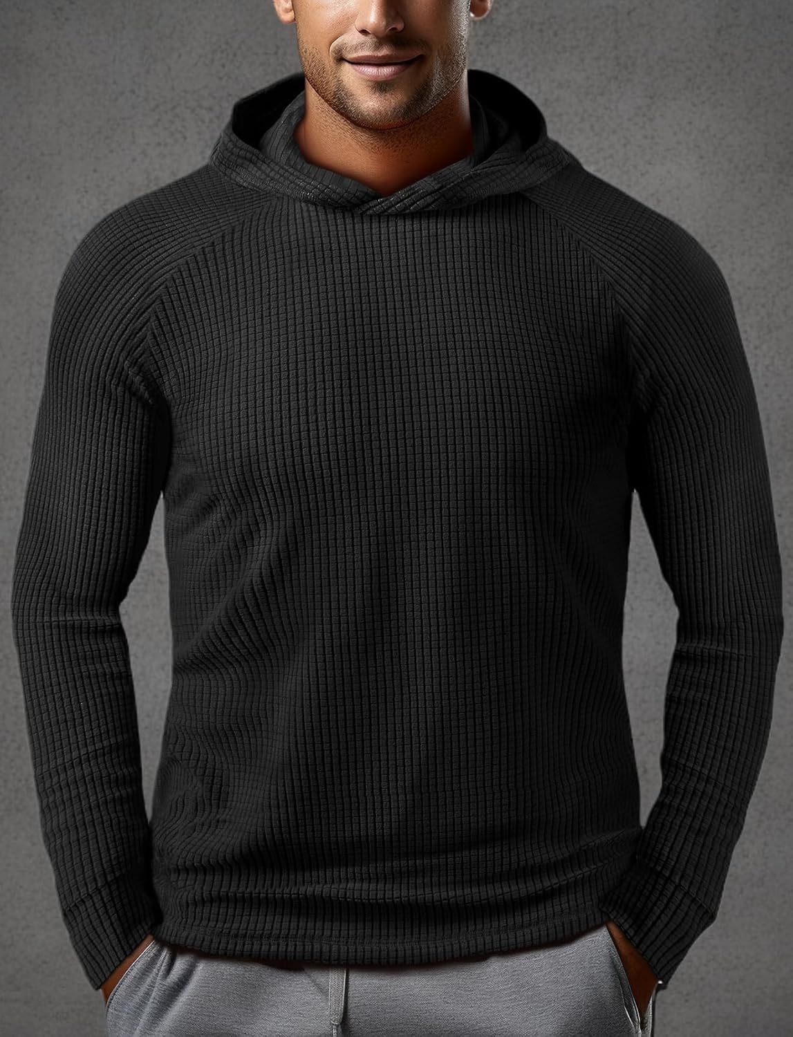 Zengjo Workout Hoodies for Men Lightweight Athletic Running Performance Pullover Hooded T-Shirts Long Sleeve Thermal - Image 8