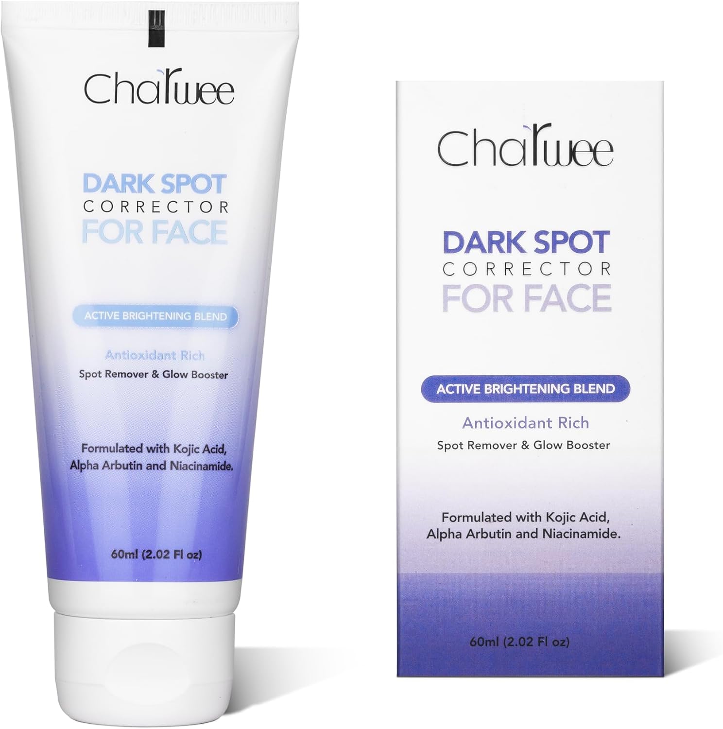 Charwee Dark Spot Corrector For Face - 60ML | With Active Blend Alpha Arbutin, Kojic Acid and Niacinamide | Helps Reducing Dark Spots & Acne Marks | For A Refreshed and Brighter Skin