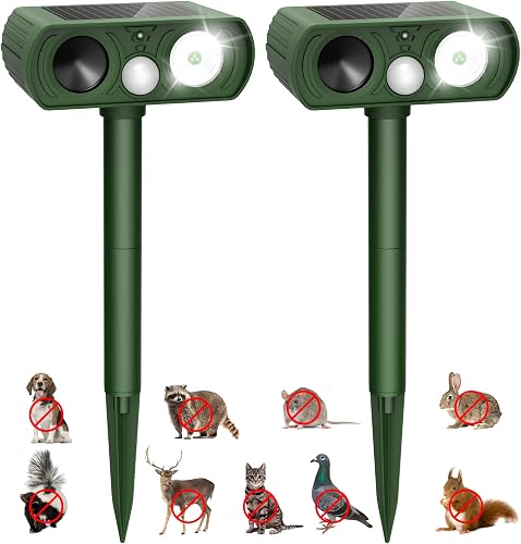 太阳能超声波驱兽器2件装
