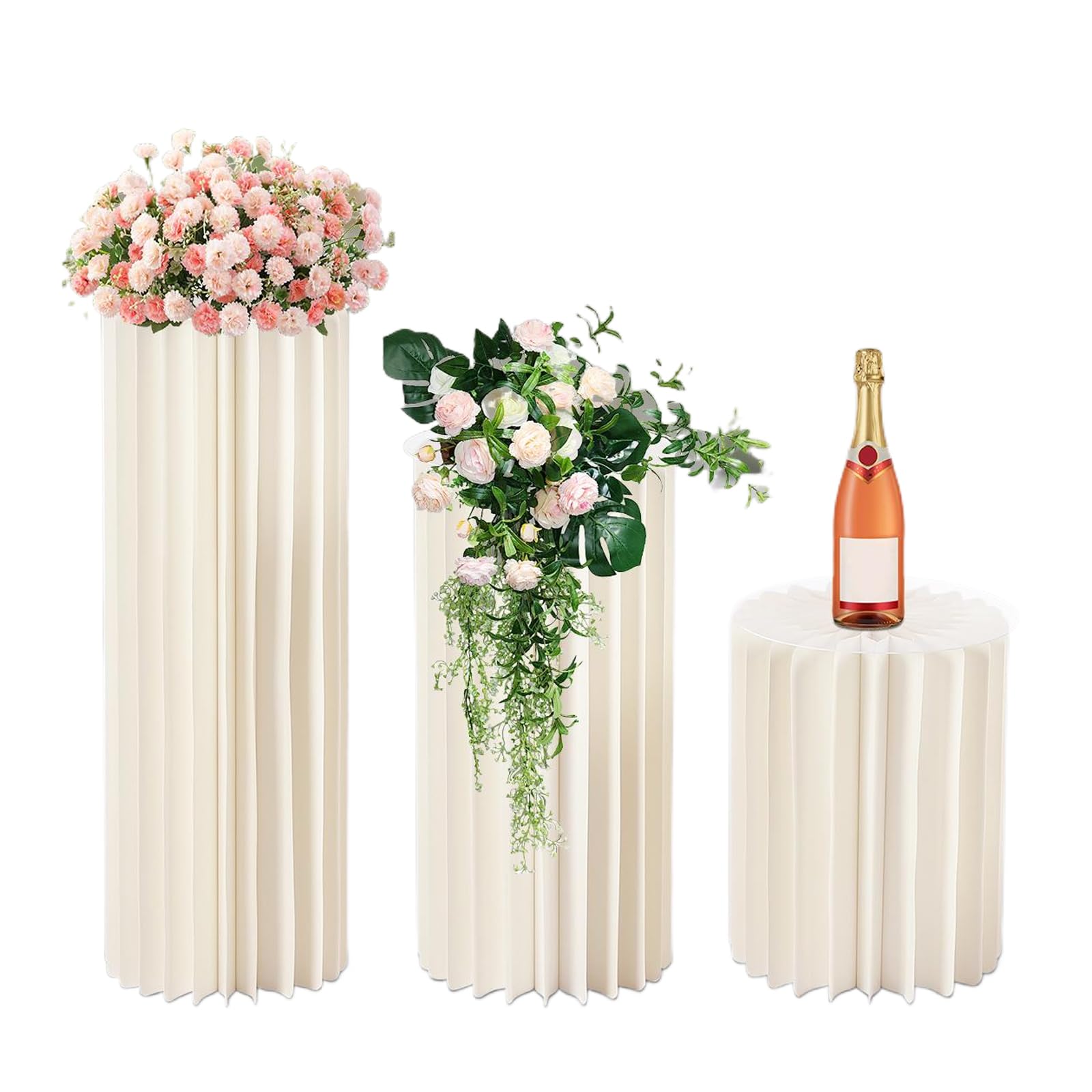 4 Vasi Di Cartone Per Matrimonio, Colonna Di Fiori, Pieghevole