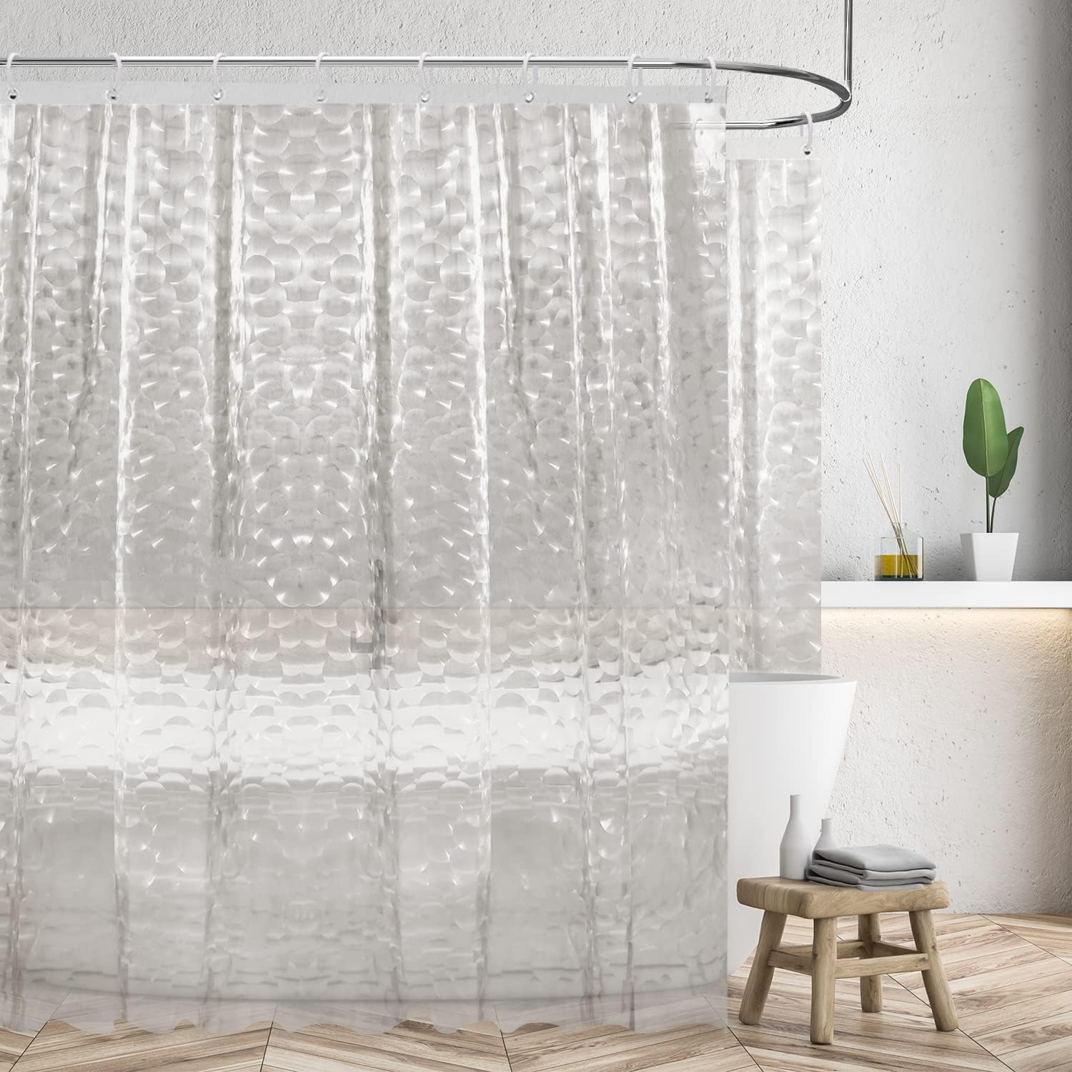 zokyer Clawfoot Tub Shower Curtain All Wrap Around 180x70