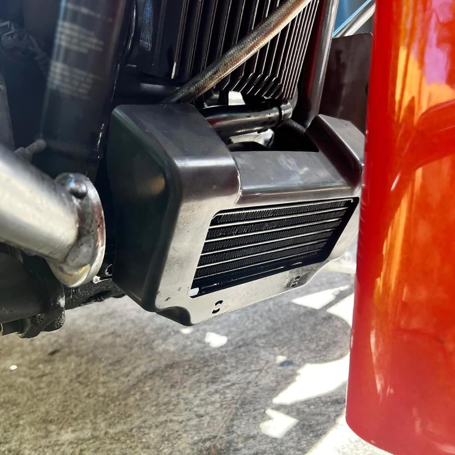 Motorcycle Oil Cooler Cooling Radiator Replacement Engine Oil Cooler Kit Fit For Road King Street Glide Electra Glide Road Glide Tri Glide 2009-2016 Black