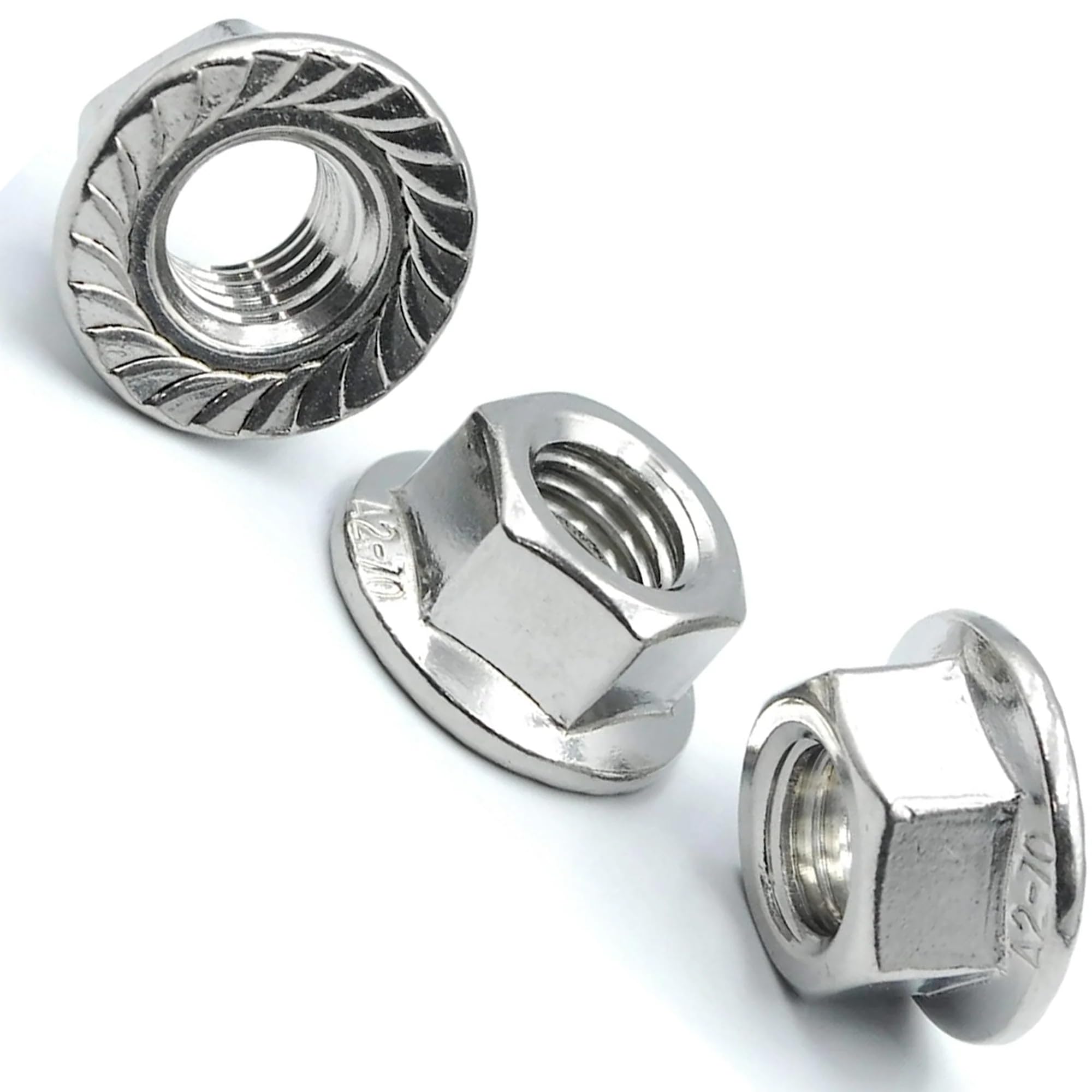 M20 x 2.50 Coarse Thread DIN 6923 / ISO 4161 Class 8 Hex Flange Nut with Serration Medium Carbon Steel Zinc Plated | Industrial
