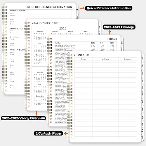 Miniatura 5 de Agenda 2024-2025  Agenda académica 2024-2025, agenda semanal y mensual, julio 2024 a junio 2025, agenda con cubierta flexible, 8 x 10 pulgadas,