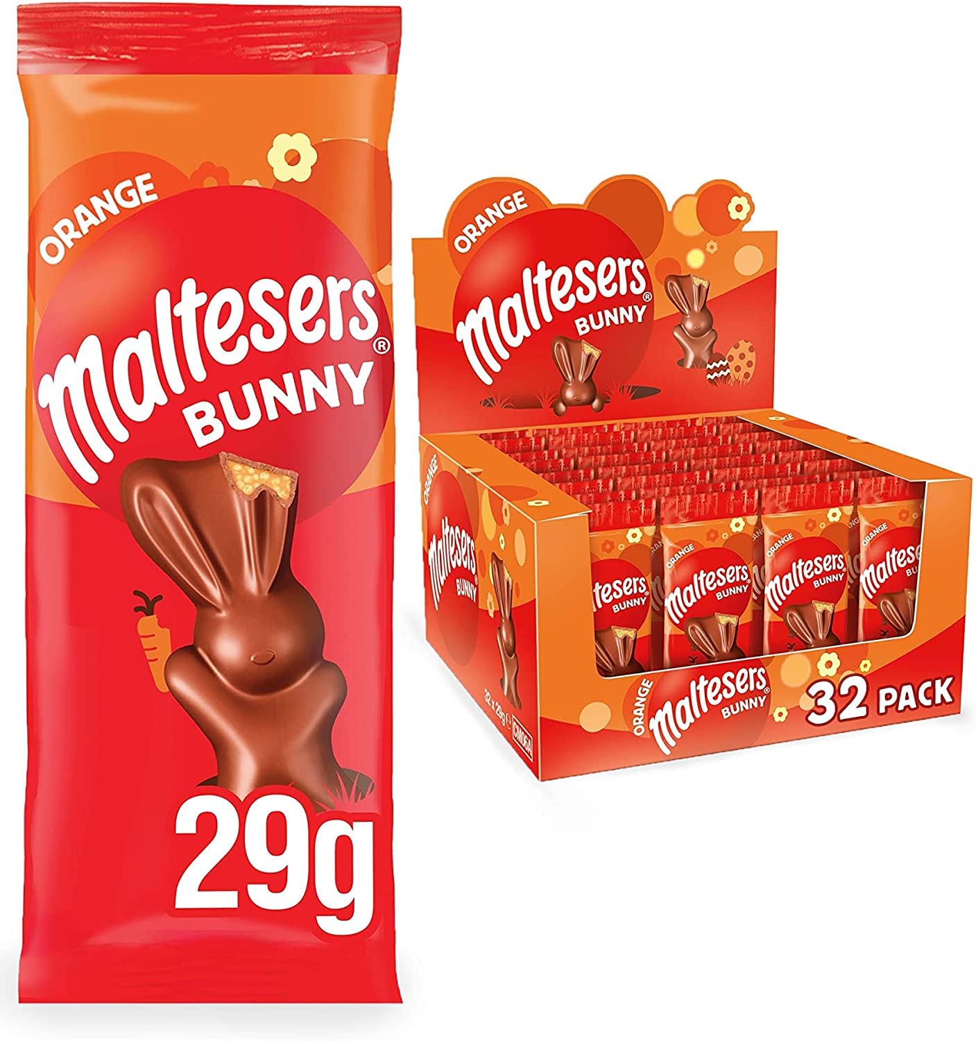 Maltesers Orange Chocolate, Chocolate Gift, 29 g x 32