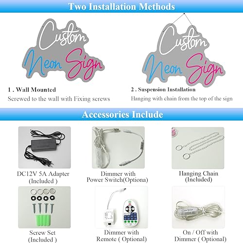 Miniatura 9 de Letrero de neón personalizado con nombre, luz LED, letreros de neón personalizables para decoración de pared, dormitorio, boda, fiesta, bar, tienda