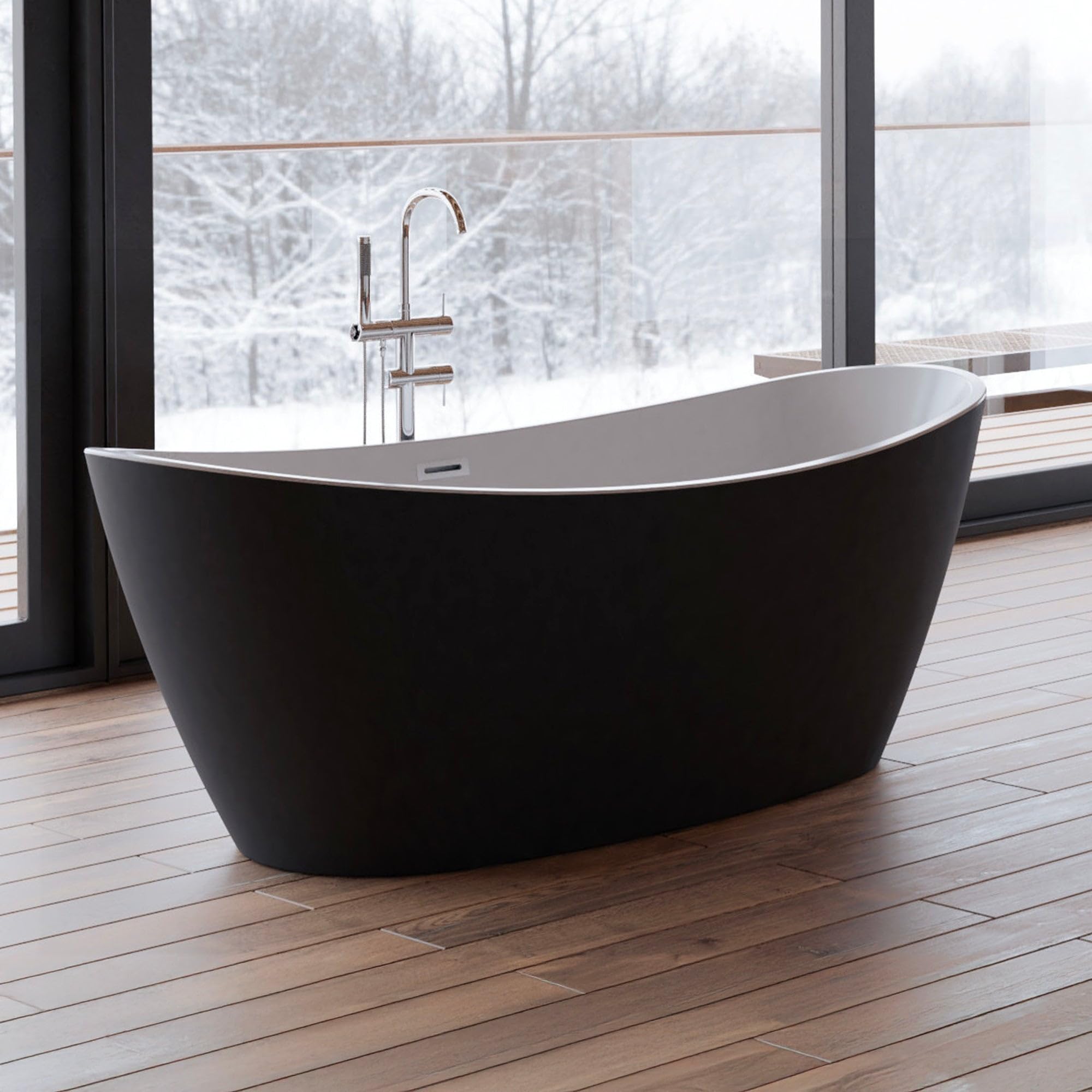 SPALINA NEROON 2.0 Nera - Vasca freestanding Ovale L 170 x l 80 cm