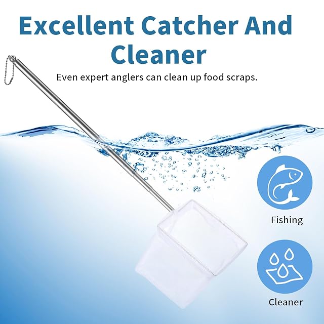 Foto 4 de 7 de 4 Piezas Redes De Pesca para Acuario, Mini Red para Acuario, Red De Pesca con Asa Extensible