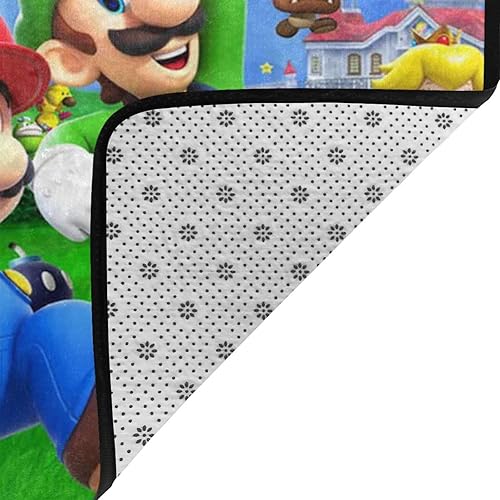 Miniatura 4 de Alfombra suave de diseño de dibujos animados de anime, antideslizante y lavable para habitación de niños, habitación de bebé, 36 x 24 pulgadas, A9