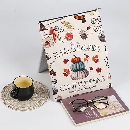 Miniatura 4 de BLUPARK HP Inspired Book Sleeve HP Potter Regalos Amantes de los libros Fundas de libro para libros de tapa blanda Potter Merch Regalo, Blanco