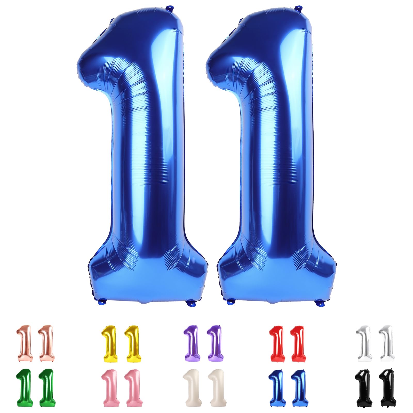 Number Balloons Big 11 11st Birthday Dark Blue Party Decorations for Women Men, 40 In 11st Balloons for Engagement, Wedding, Celebration Party,