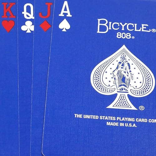 Miniatura 6 de Cartas de Bicicletas Mágicas con reverso azul y cubierta con las cartas enganchadas.