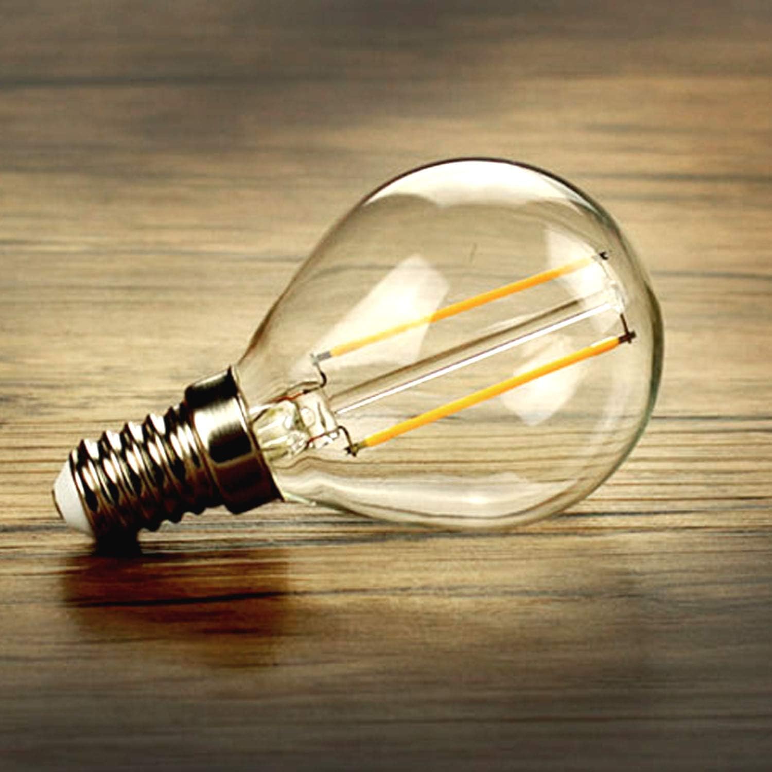 LUXRITE 4W Vintage G16.5 LED Globe Light Bulbs Dimmable, 2700K Warm White, 400 Lumens, E12 LED Bulb 40W Equivalent, Clear Glass, Edison Filament LED Candelabra Bulb, UL Listed (12 Pack)