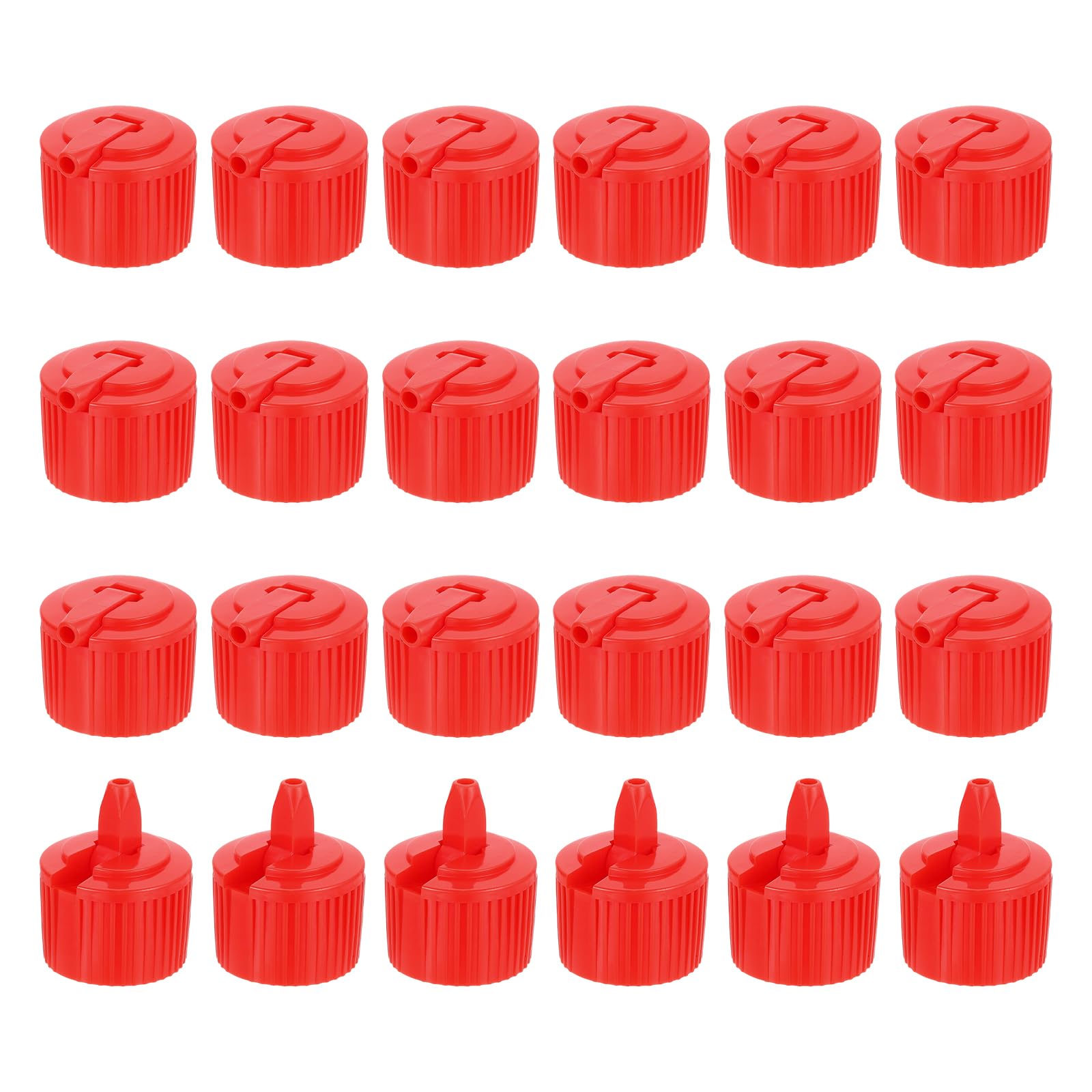 Bouchon à rabat 28/410 étanche PATIKIL plastique rouge pour verser le shampooing proprement
