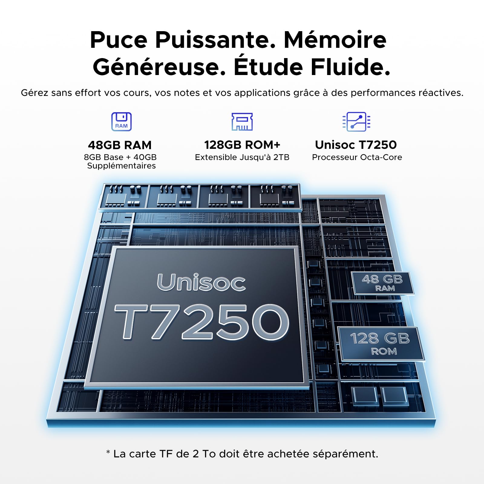 P11 Tablet Android 16, Tablet 11 Pollici con 48 GB RAM + 128 GB ROM/TF 2 TB, T7250 Tablet con Tastiera, Display 90Hz, 8800mAh, Gemini AI, Widevine L1, Face ID, WiFi5, Penna, tastiera, Nero