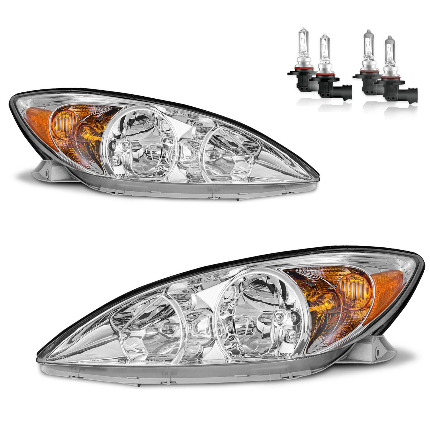 Headlights w/Bulbs for 2002-2004 Toyota Camry LE XLE