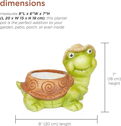 Miniatura 3 de Alpine Corporation Turtle Pot Planter
