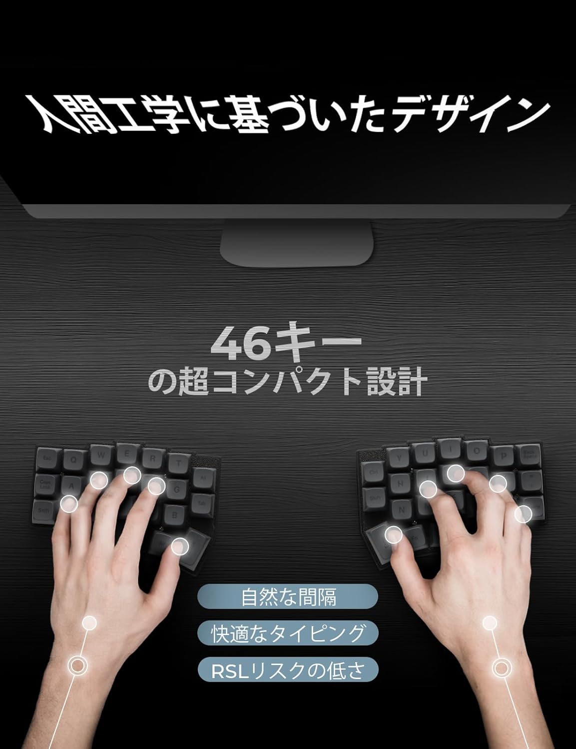 YIVU Wireless Split Ergonomic Mechanical Keyboard, 40% Corne Layout, Hot Swappable MX Linear Switches, PBT Keycaps, QMK VIA Programmable