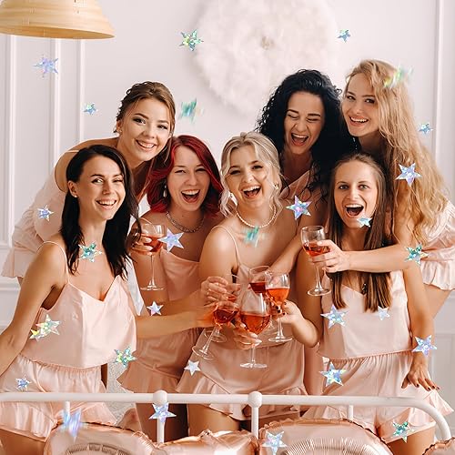 Miniatura 11 de 3.52 oz / 100 g de confeti de estrella plateada, confeti de mesa de estrella, estrella con purpurina centelleante, purpurina de confeti, decoración