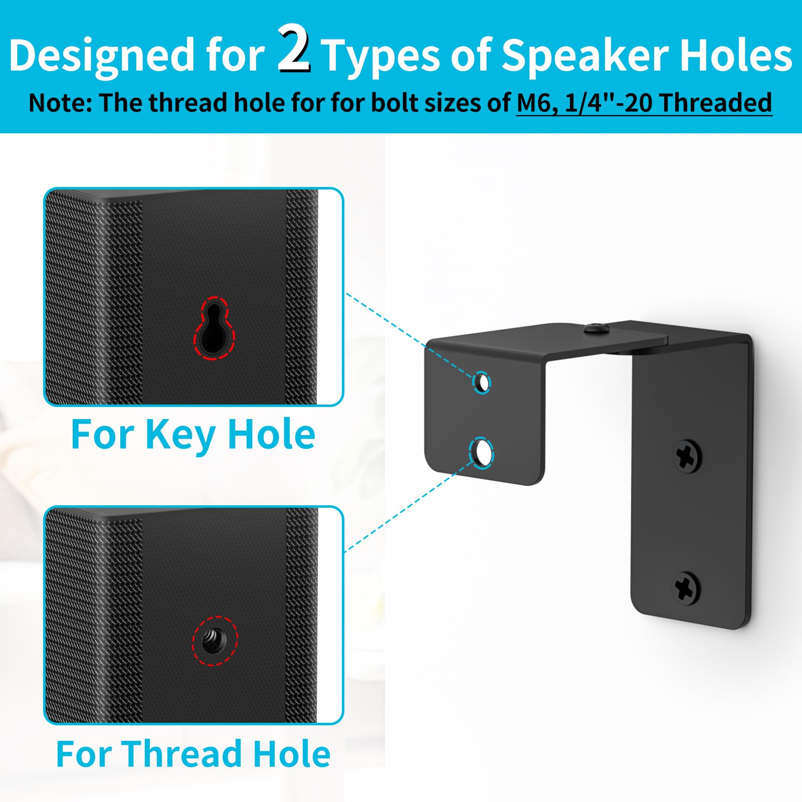 Supporto A Parete In Metallo Per Altoparlanti Surround Samsung SWA-9500S E Soundbar HW-Q900A/Q800A/Q700A