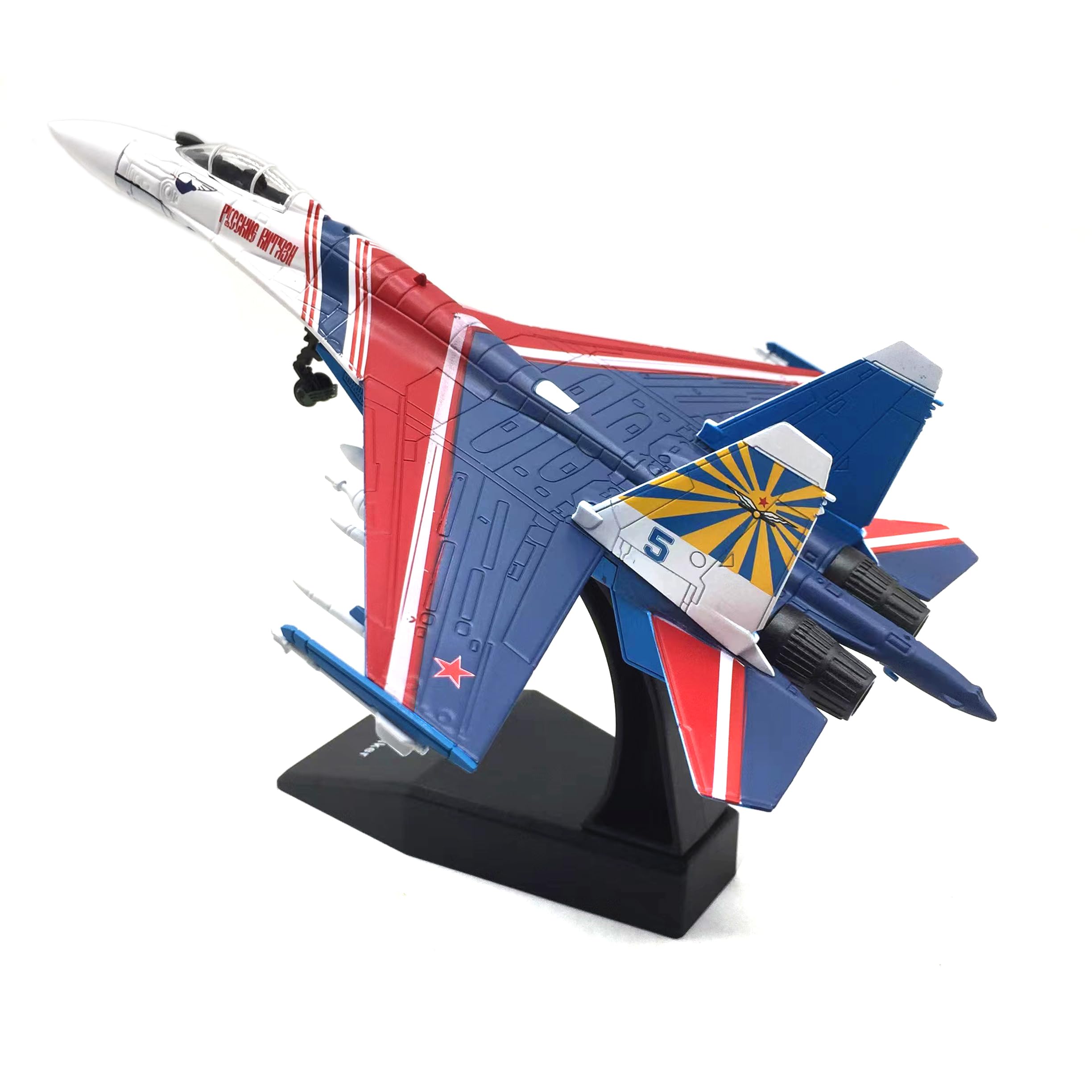 Enatuhter 1/100 Scale Fighter Jet Model Airplane SU-35-Flanker-E Plane Model Attack Plane Military Airplane Models for Adults