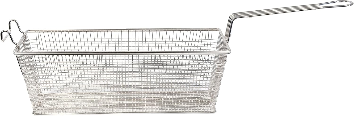 Prince Castle Fry Basket (17.13" X 5.63" X 6.14") Wire Mesh with Long Handles for Even Frying - Commercial French Fry Basket for Restaurants and Food Service Establishments