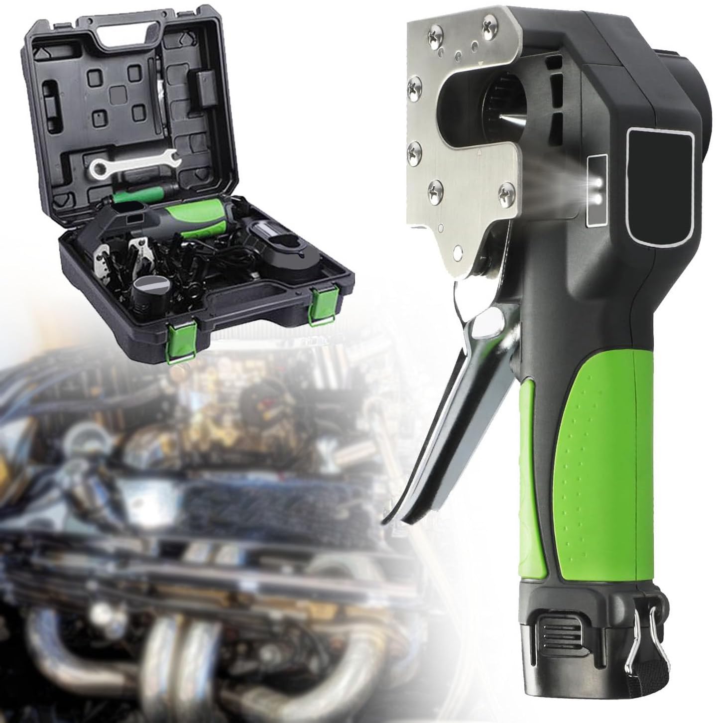 Juego De Herramienta De Abocardado EléCtrica InaláMbrica, Kit De Abocardador EléCtrico, Cono ExcéNtrico 45°, para Aire Acondicionado, Refrigeradores