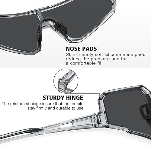 Miniatura 112 de STORYCOAST Lentes de sol deportivos polarizados para hombres y mujeres, para conducir, pesca, ciclismo, bicicleta de montaña, protección UV400