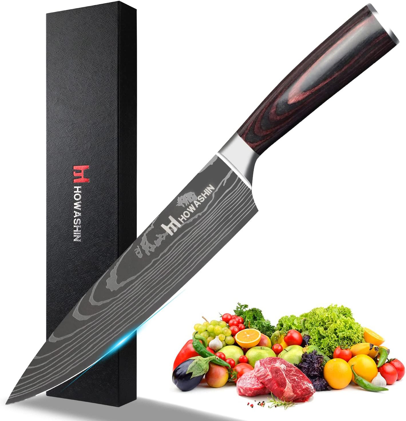 Howashin 8'' Chef Knife High Carbon Professional Kitchen
