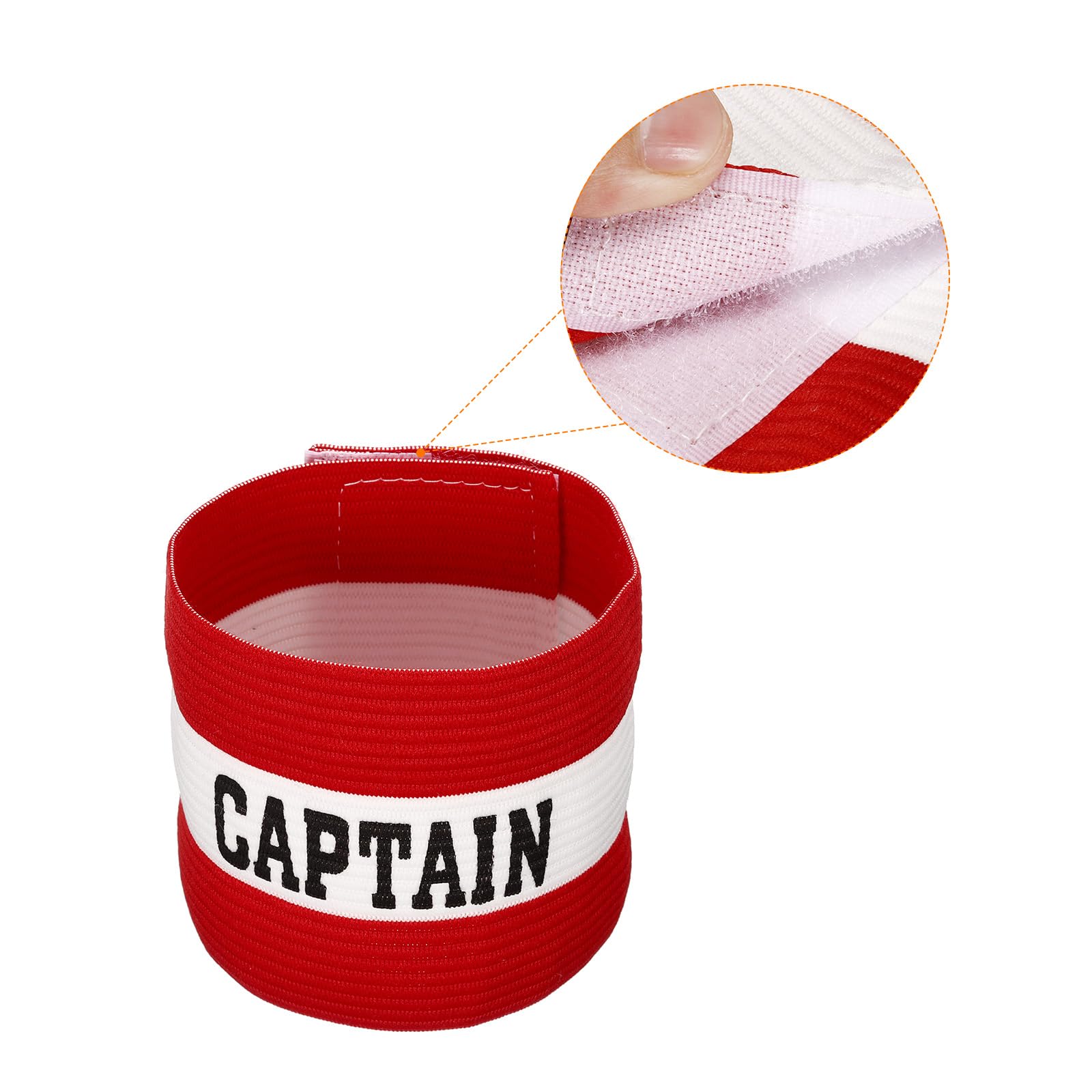 YOKIVE Captain Armband, Nylon Protective Arm Badge, Adjustable Flexibility, Great for Team Training Competitions (Red, 11.8 x 3.5 Inch) - Image 4