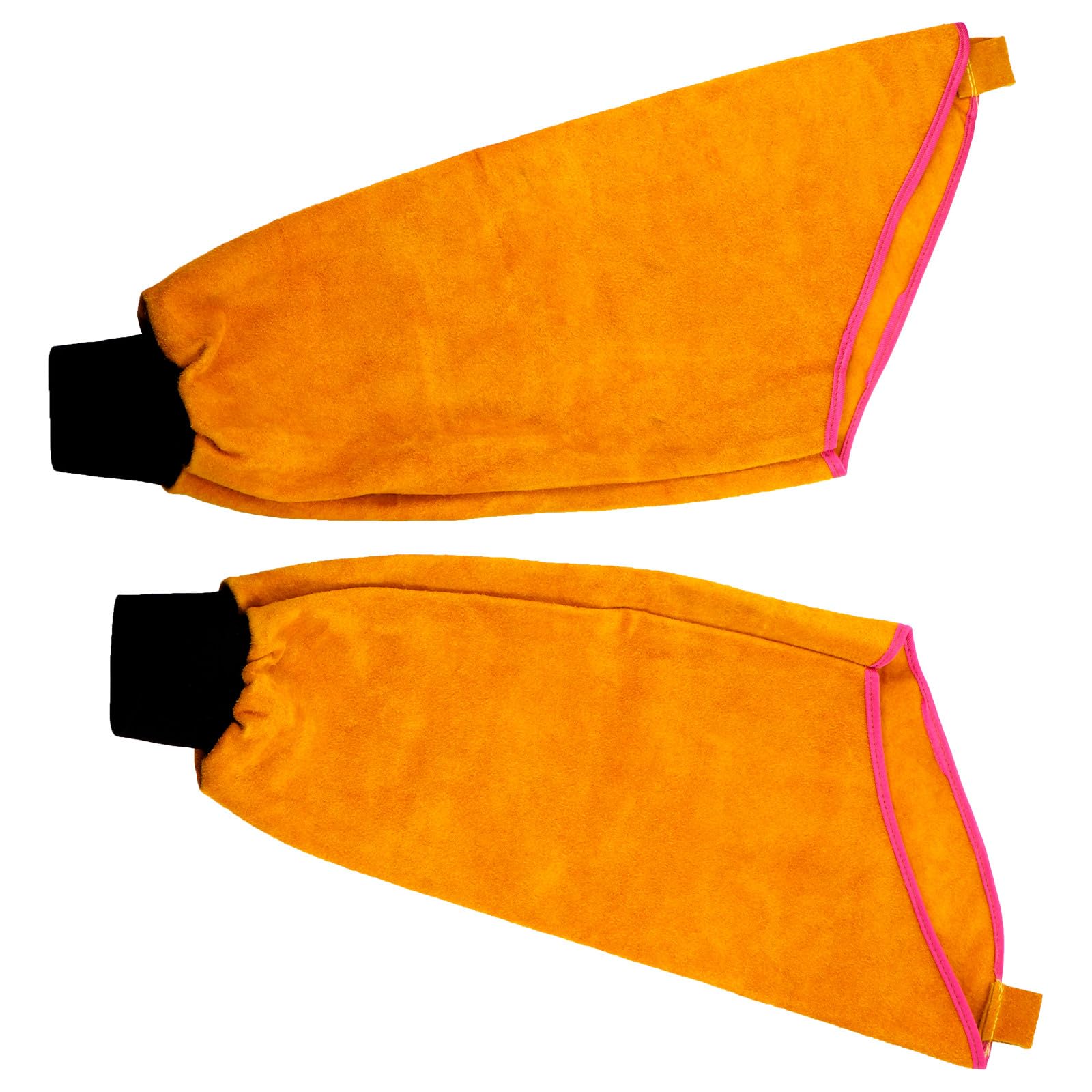 Mangas de soldadura en cuero para brazos con protección contra chispas 8
