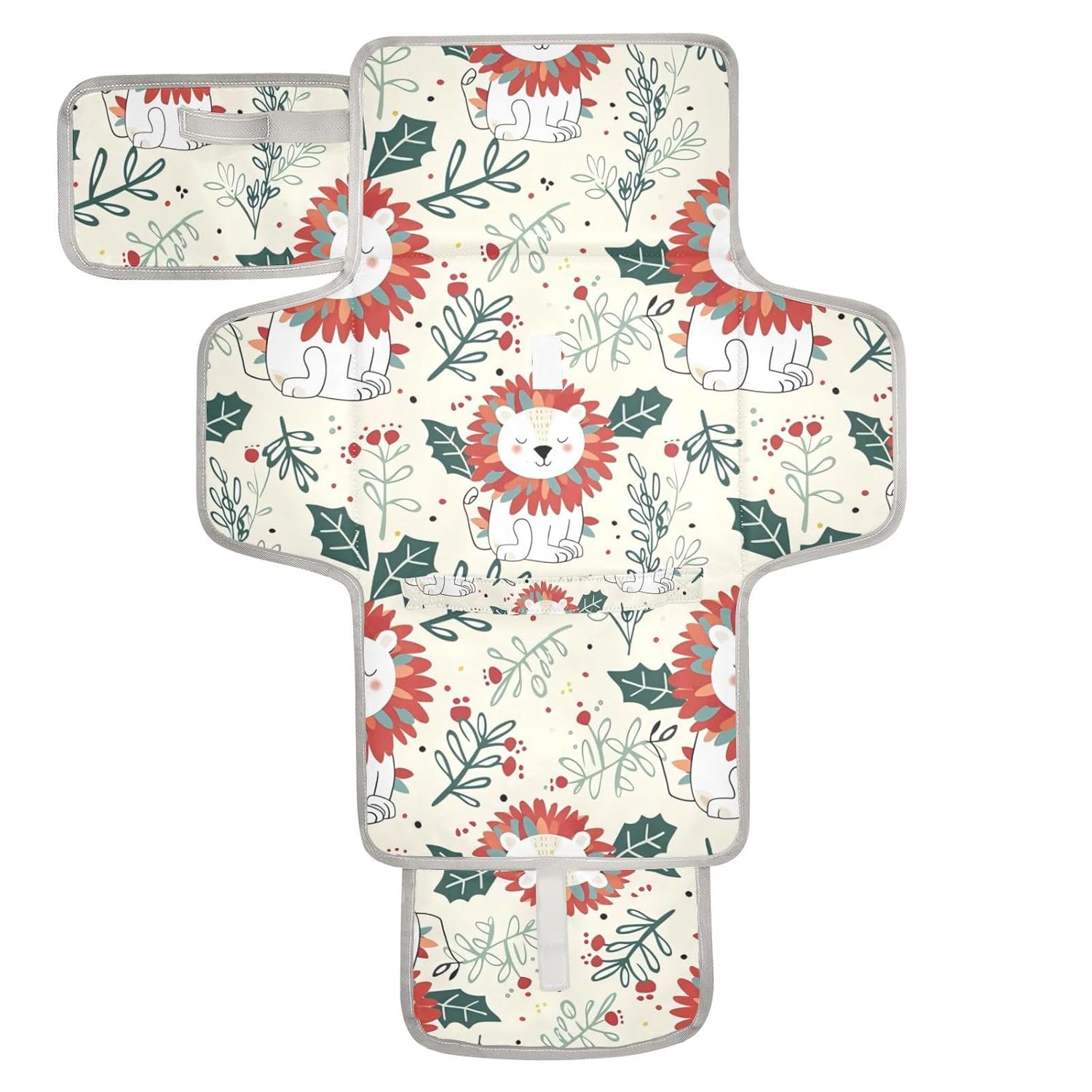 Cute White Lion Reusable Portable Changing pad with Tissue Pocket Baby Diaper Changing pad for Newborns Girl & Boy cambiadores de pa?ales para Bebes