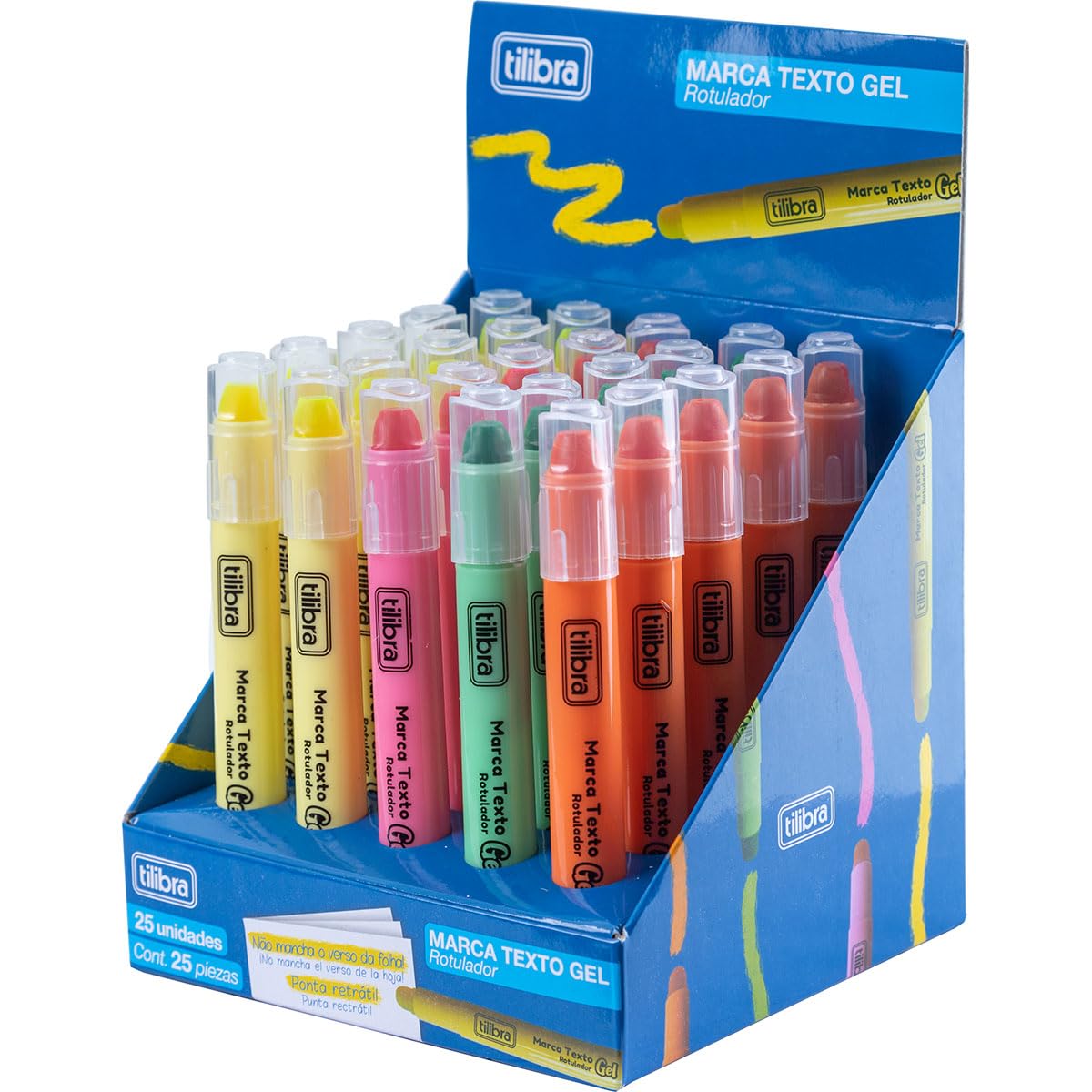 Tilibra - Marca-Texto Gel EK-680 Artline, cores sortidas, caixa 25