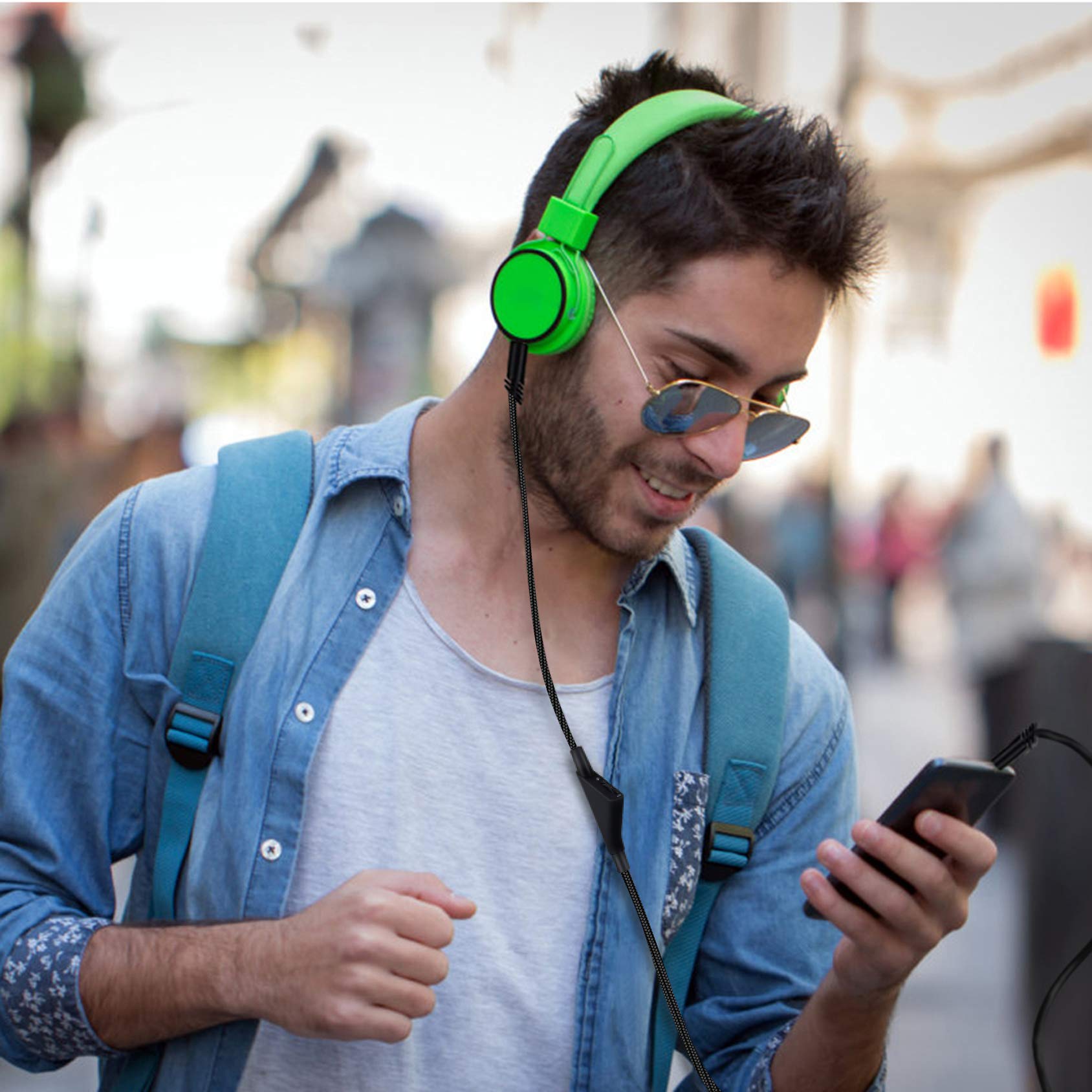Tonmom Câble tressé de rechange pour casque Astro A40, câble de contrôle du volume de 2 m, compatible avec les casques de jeu Astro A40TR/A40/A10 (noir)