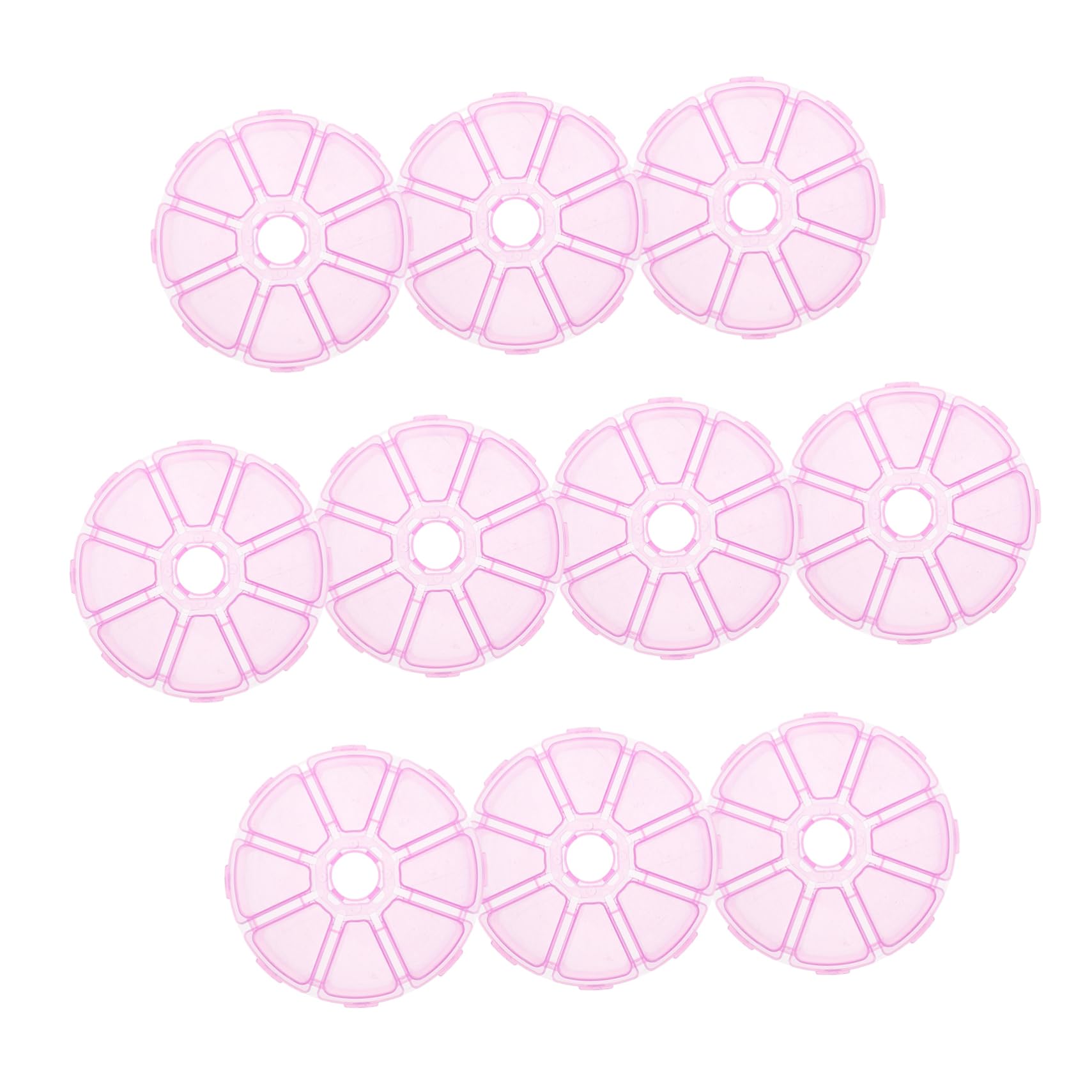 AUTSUPPL Glitter Decorative Jewelry Box Round Organizer with 8 Compartments Store Earrings Rings Beads Easy Access