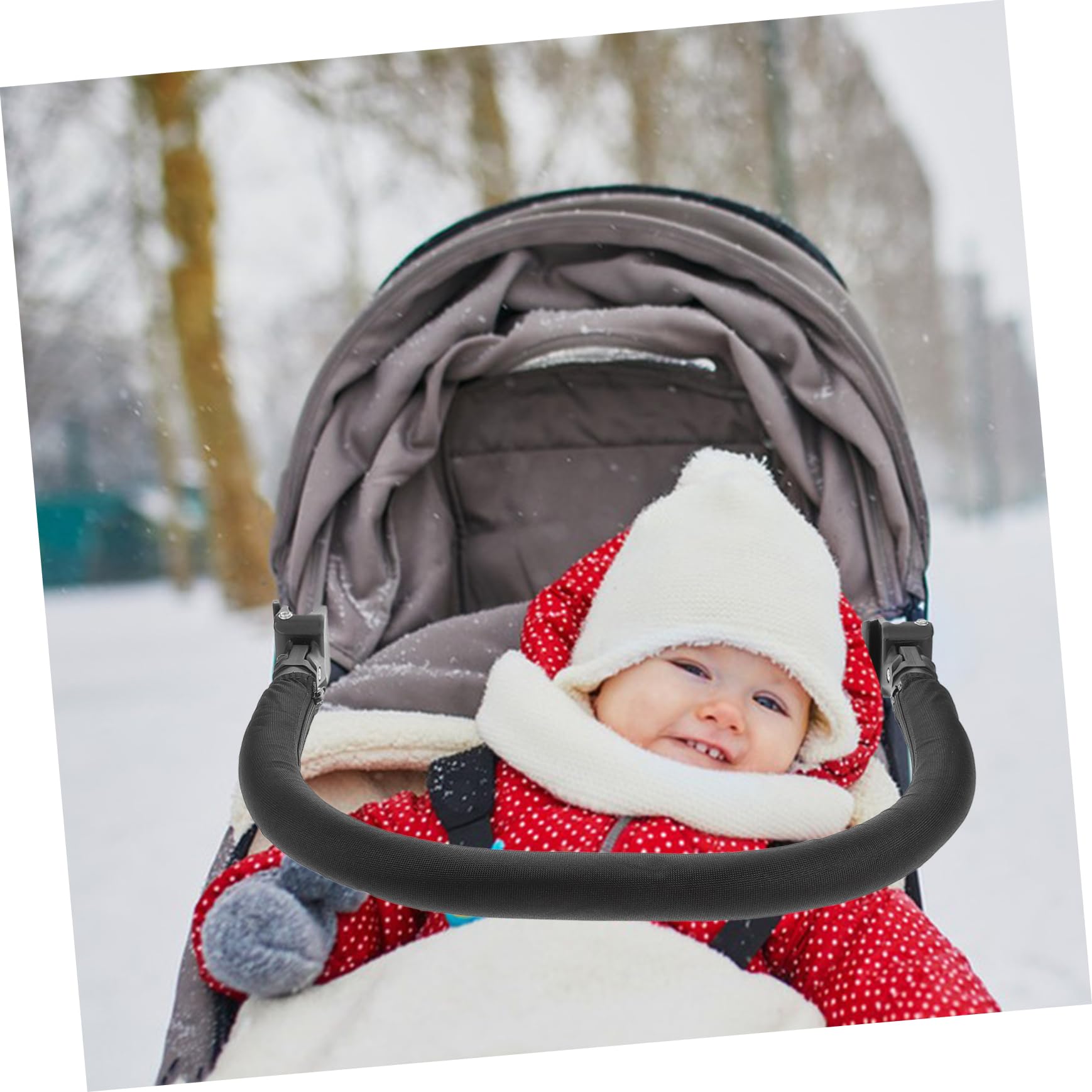 Kinderwagen Querstange als Armlehne und Griffverlängerung aus Metall