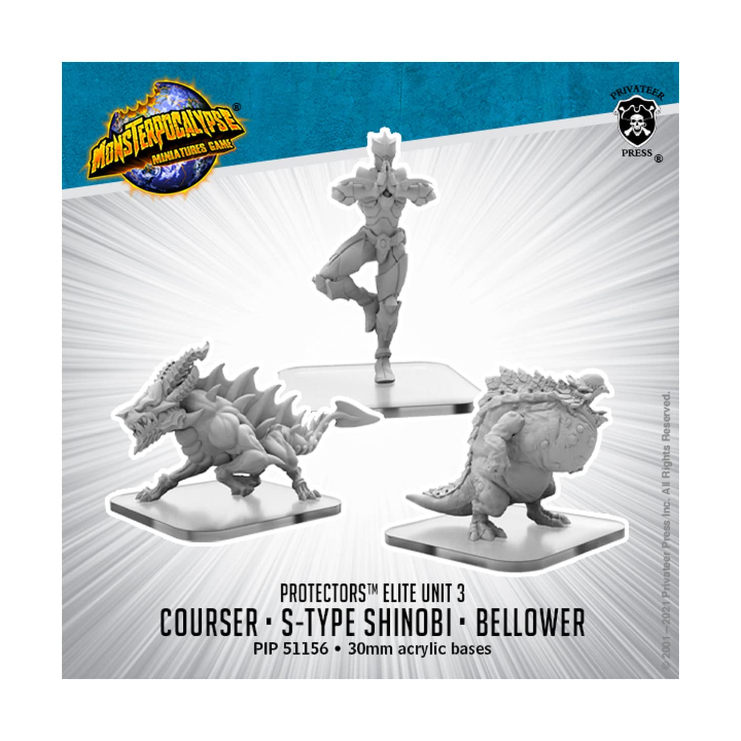 Privateer Press Monsterpocalypse: Alt Elite Units - Courser, Bellower, S-Type Shinobi
