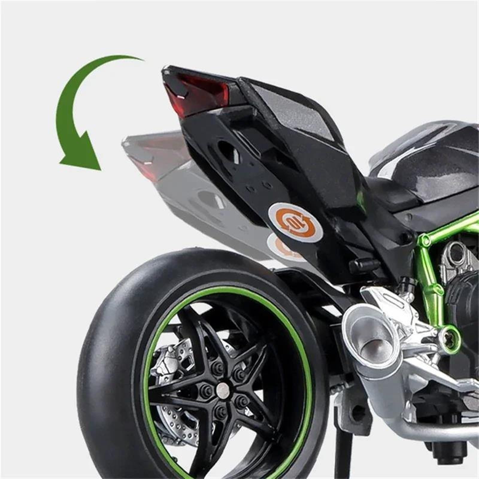 Modello 1:12 Per Kawasaki Ninja H2R Modello Di Moto Simulazione Regali Raccolta Giocattoli In Metallo
