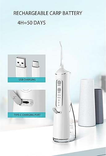 Miniatura 4 de Irrigador de agua, irrigador oral eléctrico oral, llaves de dientes orales, limpieza de hilo dental de agua, kit de herramientas de limpieza de
